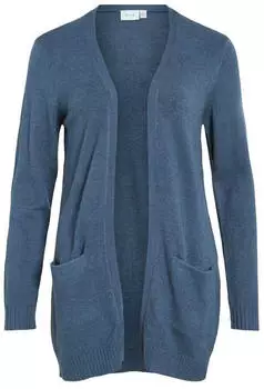 Vila Viril Open Strickjacke (14044041) vintage indigo/dark melange