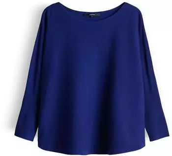someday. Tiraja Oversized Strickpullover im Cape Stil dunkelblau/electric blue