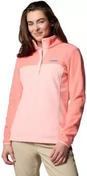 Columbia Benton Springs Half Snap&trade; Pullover (2085651) pink sand alpenglow 669
