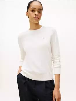 Tommy Hilfiger Jersey Rundhalspullover (WW0WW44984) ivory petal