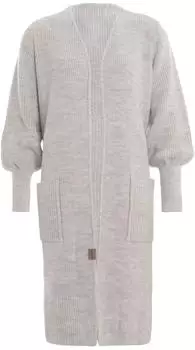 Knit Factory Patty Lange Strickjacke beige
