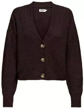 Only Onlcarol Nice L/S Cardigan Knt Noos (15211521) chocolate torte