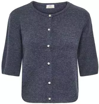 Jacqueline de Yong Strickjacke Lockere Passform blaumeliert