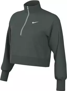 Nike NSW PHNX FLC QZ CROP Sweatshirt (DQ5767-338) vintage green/sail