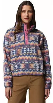Columbia Helvetia II Cropped Printed Sherpa Fleece Damen (2098501) sea salt/retrotree