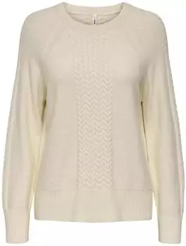 Only Onlkatia Ls Detail Highneck Cc Knt (15351112) whitecap gray