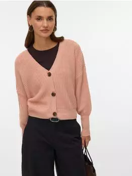 Vero Moda Vmlea Ls V-neck Cuff Cardigan Noos (10249632) misty rose