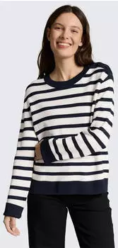 Tom Tailor Pullover (1050538) marine/weiß