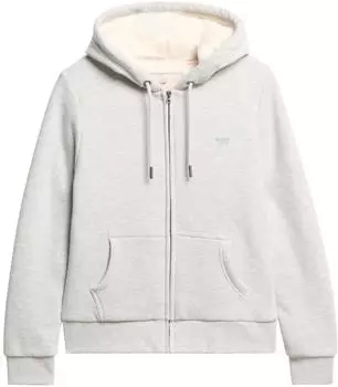 Superdry Essential Logo Kapuzenjacke mit Rei&szlig;verschluss (W2012182A) glacier grey marl