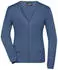 James & Nicholson V-Neck Cardigan (JN660) denim-melange
