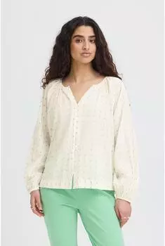 ICHI IHDOTSE Pullover Loose Fit hellgrün/weiß