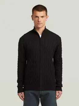 G-Star Chain Structure Cardigan Knit (D27111) dark black