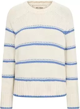 Mos Mosh MMRola Bine Rollneck Knit Pullover (176680) blau/ecru
