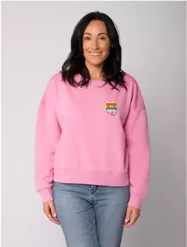watapparel Sweatshirt Rainbow Cassette / Tarot The Reader / Cute Fox bubble pink