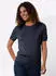 Witt Weiden Kurzarm-Pullover aus Baumwolle marine