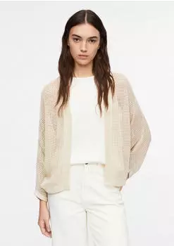 Comma Fine Knit Cardigan Loose Fit mit Ajourmuster (2180578) ecru