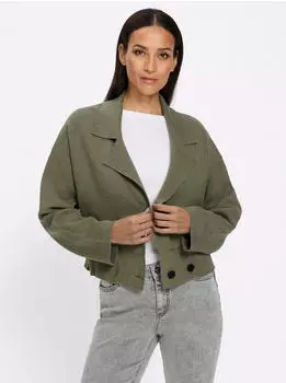 Heine Strickjacke khaki-meliert