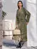 Heine Strickjacke khaki-meliert