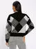 Heine Jacquard Strickjacke schwarz-ecru-gemustert