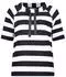 Betty Barclay Kurzarmshirt mit Rippenstruktur dunkelblau/weiß