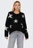 Only Azu LS Star O-Neck Strickpullover (15353125) schwarz/hellbeige