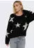 Only Azu LS Star O-Neck Strickpullover (15353125) schwarz/hellbeige