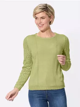 Witt Weiden Ajour Pullover lindgr&uuml;n