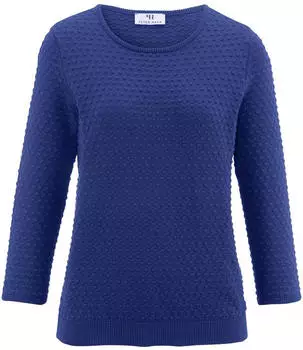 Peter Hahn Rundhals-Pullover aus 100% SUPIMA®-Baumwolle blau (863178)