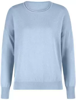 Peter Hahn Rundhals-Pullover Kaschmir blau (124617)