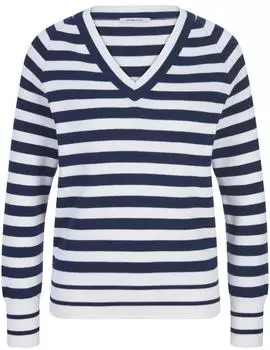 Peter Hahn V-Pullover aus 100% SUPIMA®-Baumwolle mehrfarbig (115590)