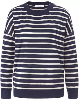Peter Hahn Rundhals-Pullover aus 100% SUPIMA®-Baumwolle blau (965038)