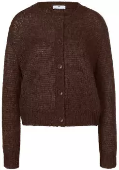Peter Hahn Strickjacke überschnittener Schulter braun (119855)