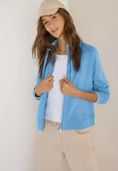 Cecil Sweatjacke mit Stehkragen und Rei&szlig;verschluss (B254116) fountain blue