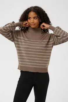Kaffe KALizza Pullover braun/grau