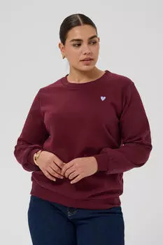 Kaffe KClia Langarmbluse windsore wine/blue heart