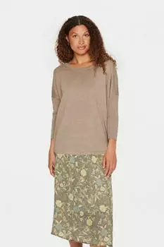 Saint Tropez MilaSZ R-Neck Viskosemischung Casual Fit (A2561) atmos melange