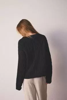 Next Fashion Strickpullover mit Zopfmuster (Y1093504) navy