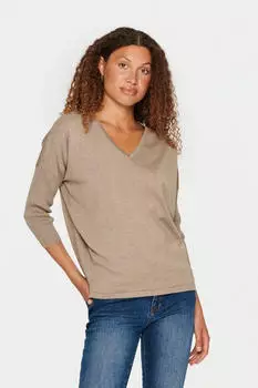 Saint Tropez Milissa Knit Pullover Regular Fit beige