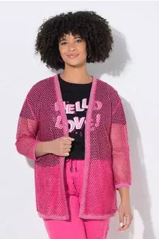 Angel of Style Strickjacke Relaxed Fit Lochstrick (851815) rosa