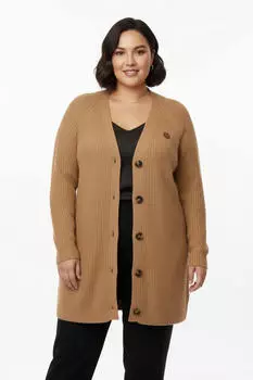 Witt Weiden Long Knit Cardigan camel