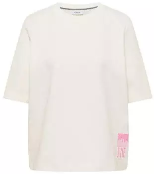 Cecil Kurzarm Hoodie Sweatshirt (4063043190615) wei&szlig;/beige