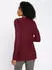 Sieh an! Strickpullover Longpullover Langarm Perlfang (347554) dunkelrot