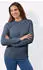 Witt Weiden Strickpullover Langarm Struktur Mustermix rauchblau