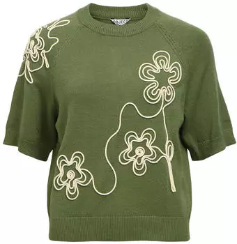 Object Collectors Item Kurzarm Pullover (23046234) bronze green/sandshell wild flower