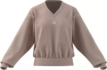 Adidas Future Icons Three Stripes V Neck Sweatshirt (KB4248) blush pink