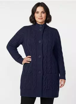 Witt Weiden Long Sleeve Structured Knit Cardigan marine