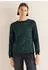 Cecil Sweatshirt mit Leo-Muster und Tunnelzug am Saum ink green