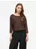 Vila VIMalu Boatneck 3/4 Arm-Pullover, Lockere Passform (61009232) braunmeliert