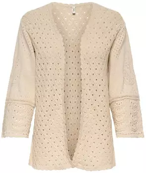 Only ONLLUZA 3/4 V-Ausschnitt Langer Kimono Cardigan Regular Fit (66642753) birch/beige