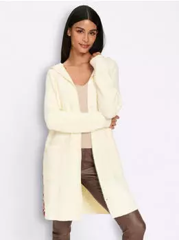 Heine Jacquard Strickjacke champagner-meliert